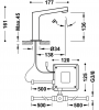 Tres Bateria elektroniczna umywalkowa z systemem mieszania wstępnego 39210309